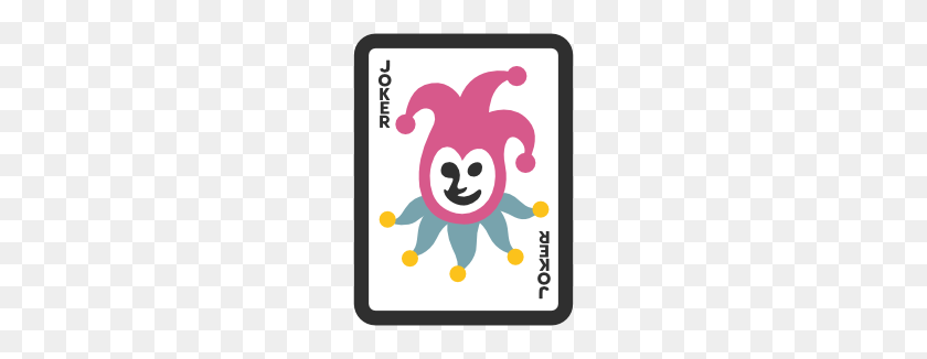 266x266 Emoji Android Playing Card Black Joker - Joker Card PNG