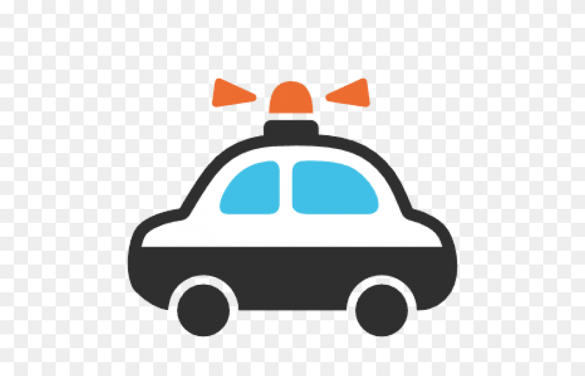 480x480 Emoji Android Police Car Png - Police Car PNG