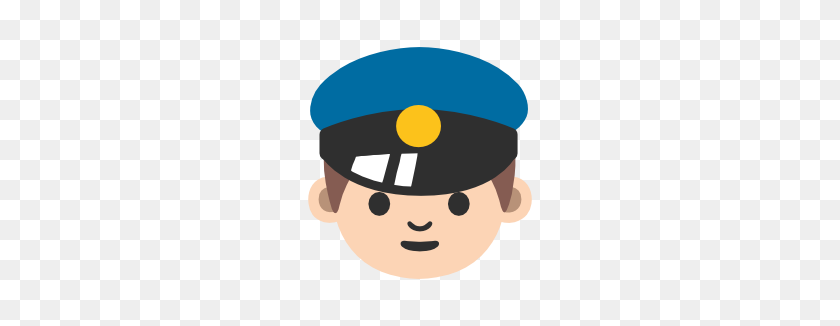 266x266 Emoji Android Oficial De Policía - Oficial De Policía Png