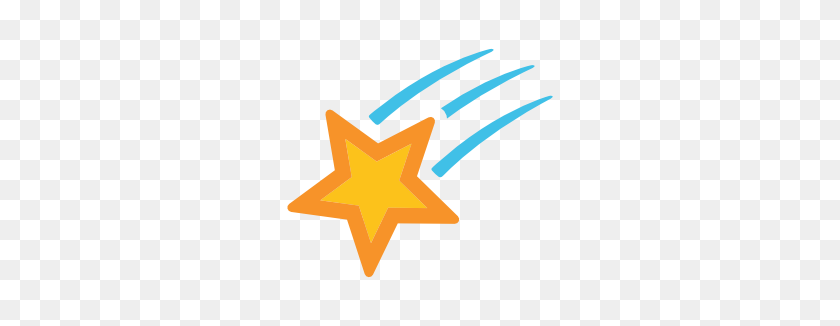 266x266 Emoji Android Shooting Star - Estrella Fugaz Png
