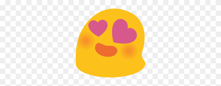 266x266 Emoji Android Cara Sonriente Con Ojos En Forma De Corazón - Emoji Ojos Png