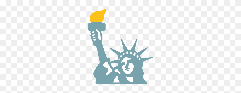 266x266 Emoji Android Statue Of Liberty - Statue Of Liberty Clipart