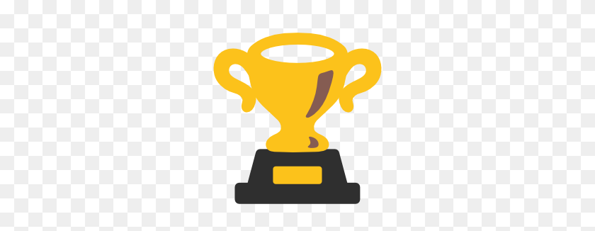 266x266 Emoji Android Trophy - Trophy Clipart PNG