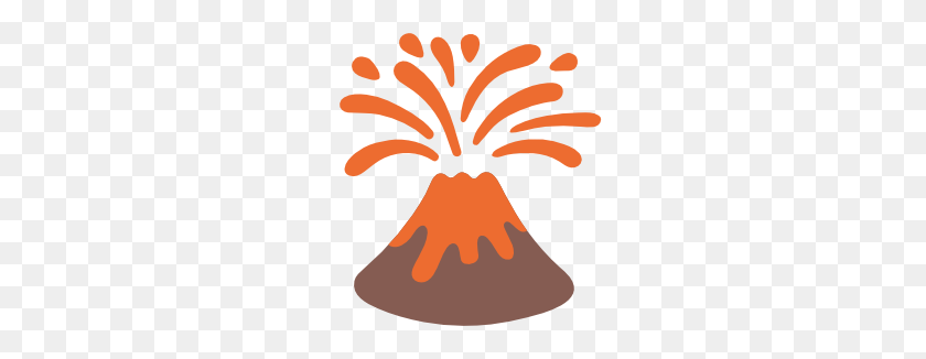 266x266 Emoji Android Volcano - Вулкан Клипарт