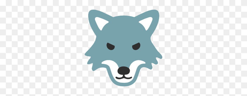 266x266 Emoji Android Wolf Face - Wolf Face PNG
