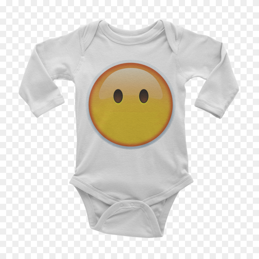 1000x1000 Emoji Baby Long Sleeve One Piece - Baby Emoji PNG