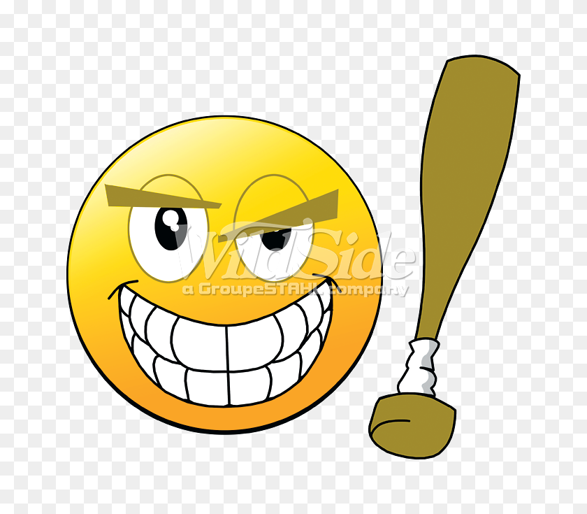 675x675 Emoji Baseball Bat The Wild Side - Baseball Swoosh Clipart
