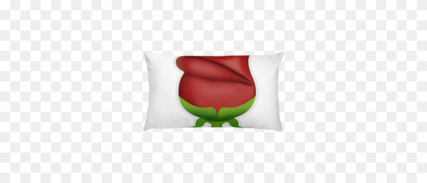 300x300 Emoji Bed Pillow - Rose Emoji PNG