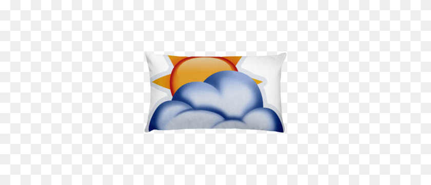 300x300 Emoji Bed Pillow - Cloud Emoji PNG