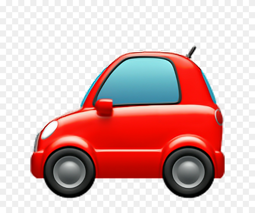 640x640 Emoji Car Auto Automobile Vechicle Bus Red Redcar Iphon - Car Emoji PNG