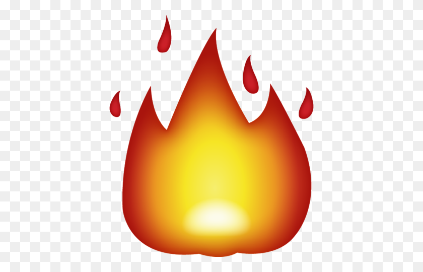 480x480 Emoji Clipart Fire - Fire Clipart Transparent Background