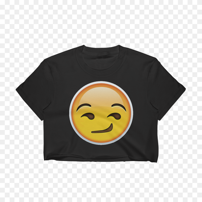 1000x1000 Emoji Crop Top T Shirt - Smirk Emoji Png