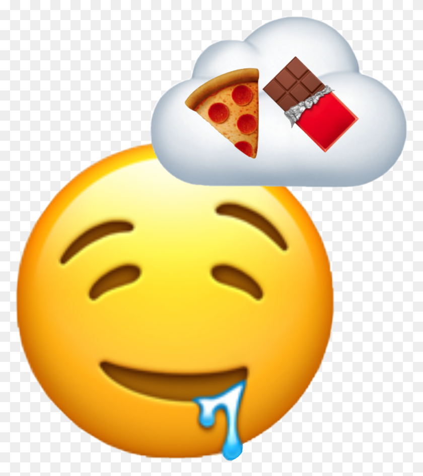 1844x2099 Emoji Babear Droolemoji Alimentos Foodemoji Pensando En Pizza - Pizza De Imágenes Prediseñadas