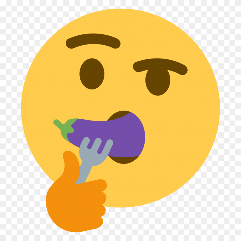2048x2048 Emoji Eating Eggplant Emoji Merch - Eggplant Emoji PNG