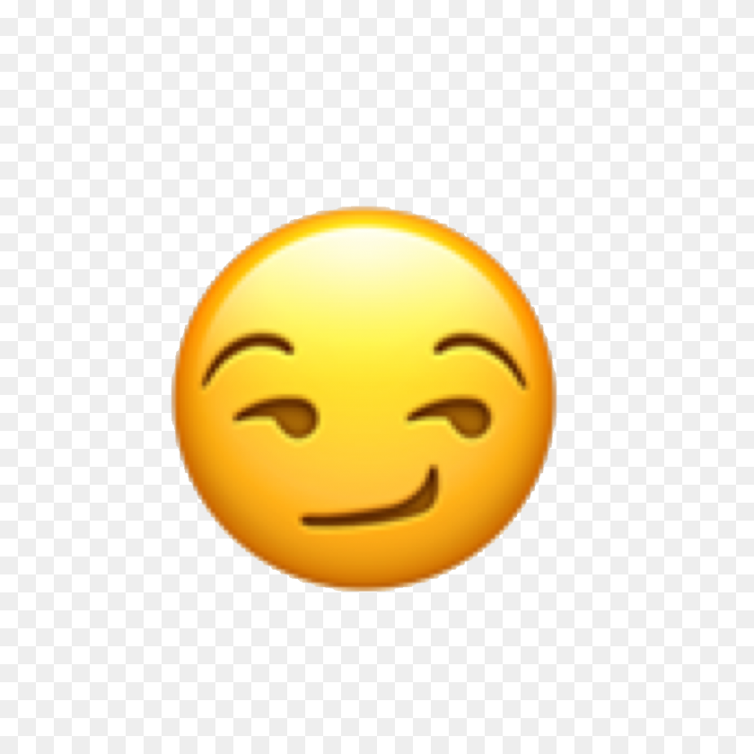 2048x2048 Emoji Emojicon Emote Face Emojiface Smirk Smirking Smir - Smirk Emoji PNG