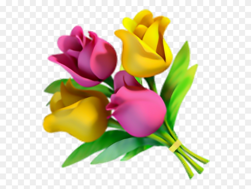 564x572 Emoji Emojideflor Цветок Флор Png - Цветочный Смайлик Png