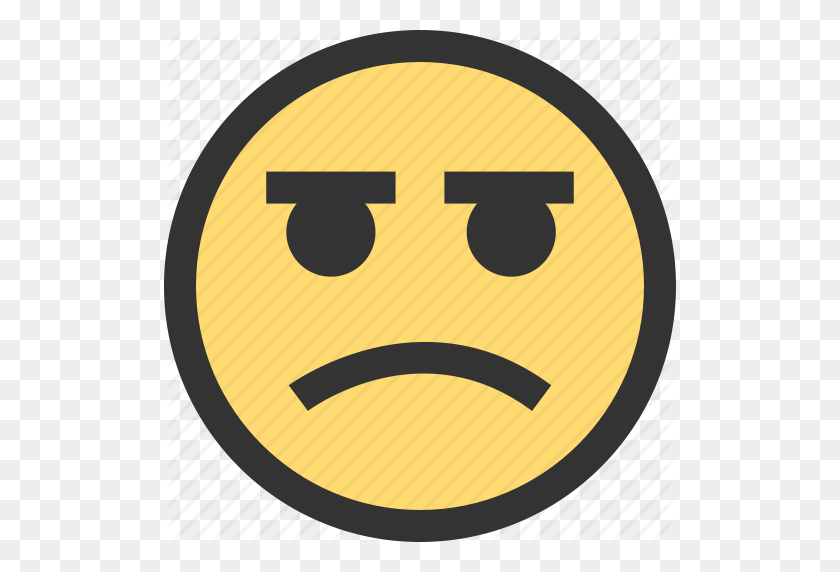512x512 Emoji, Emojis, Cara, Caras, Feliz, No, Icono Triste - Smiley Face Emoji Png