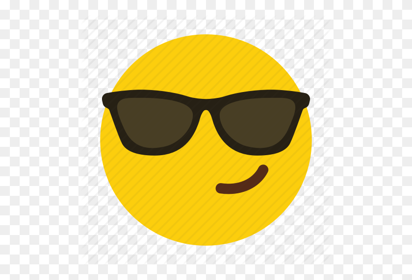 512x512 Emoji, Emoticon, Emoticons, Emotion, Expression, Glasses Icon - Glasses Emoji PNG