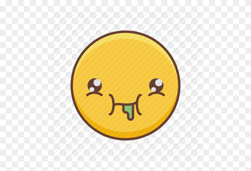 512x512 Emoji, Смайлик, Смайлики, Эмоции, Лицо, Больной, Значок Smail - Больной Смайлик Png