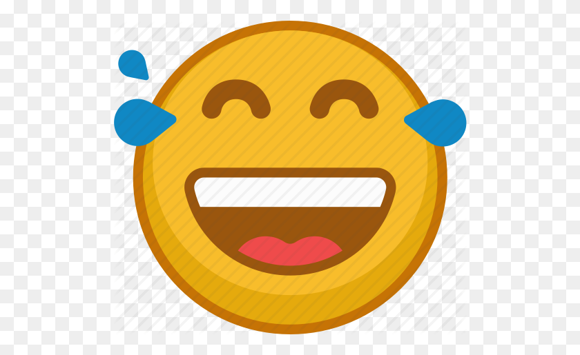 512x455 Emoji, Emoticon, Emoticons, Emotion, Laugh, Smile, Tears Icon - Emoji Laughing PNG