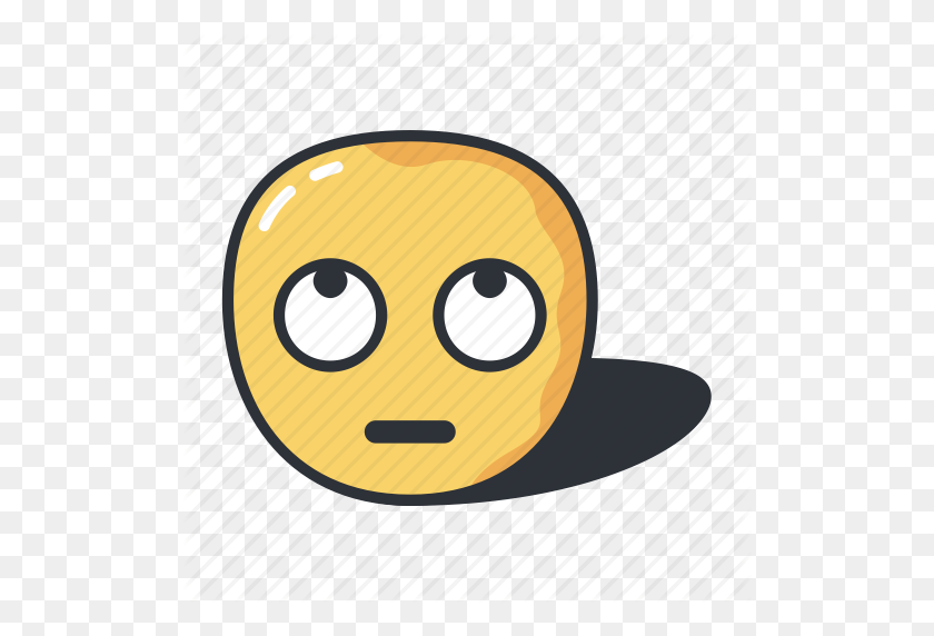 512x512 Emoji, Emoticon, Emoticons, Eye, Rolling, View Icon - Eye Roll Emoji PNG