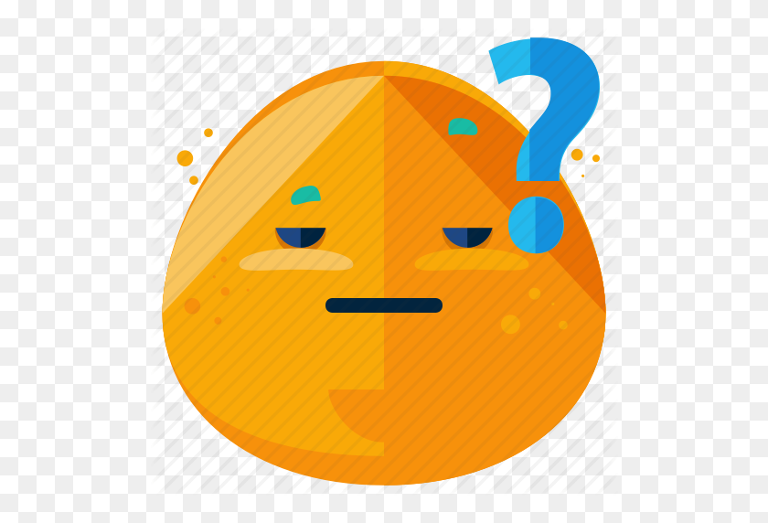 512x512 Emoji, Emoticon, Emotion, Face, Question, Smiley Icon - Question Emoji PNG