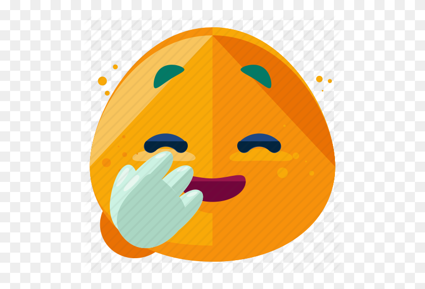 512x512 Emoji, Emoticon, Emotion, Laugh, Shy, Smiley Icon - Emoji Laughing PNG