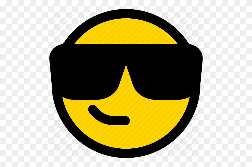 512x496 Emoji, Emoticon, Expression, Face, Smiley, Sunglasses Icon - Sunglasses Emoji Clipart