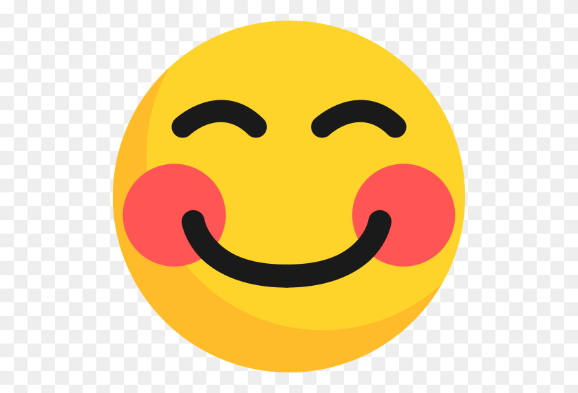 512x512 Emoji, Emoticon, Expression, Shame, Smiley Icon - Emoticon PNG