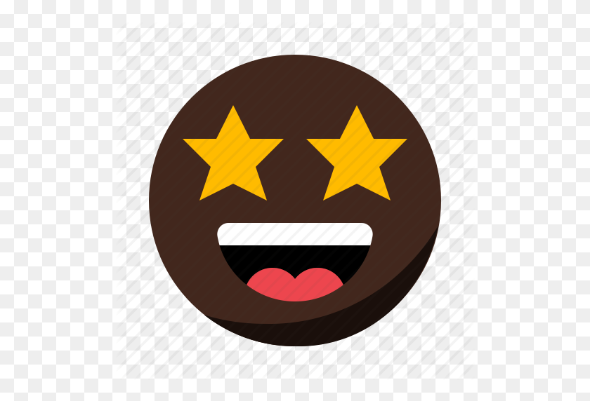 512x512 Emoji, Emoticon, Face, Famous, Star, Success Icon - Star Emoji PNG