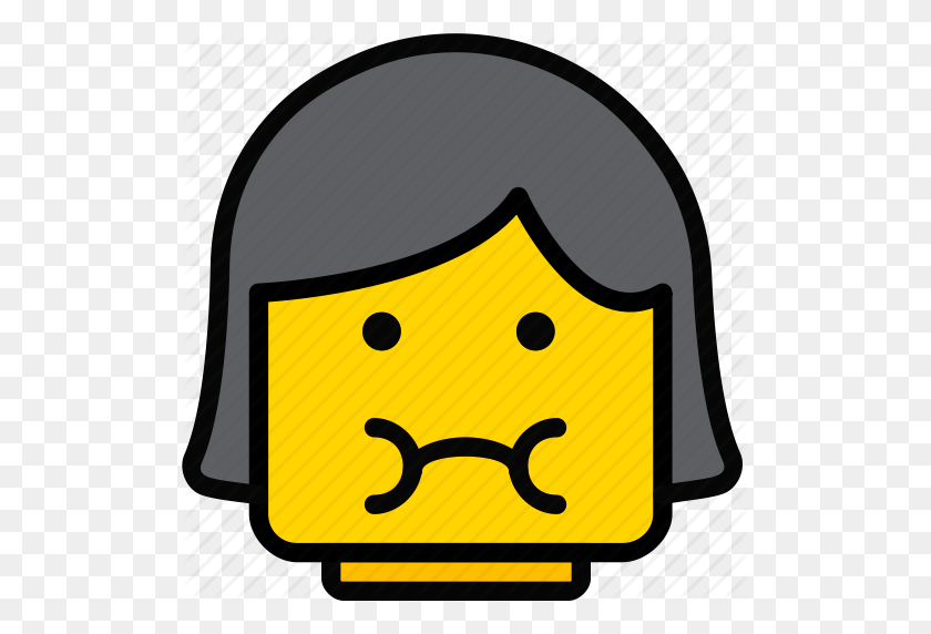 512x512 Emoji, Emoticon, Cara, Niña, Icono Enfermo - Emoji Enfermo Png
