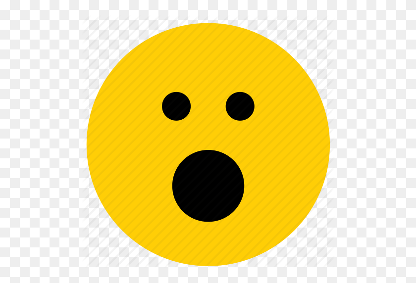 512x512 Emoji, Emoticon, Face, Shock, Shocked, Surprise Icon - Smiley Face Emoji PNG