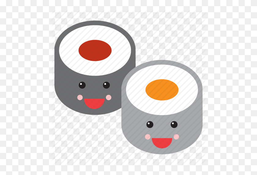 512x512 Emoji, Emoticon, Food, Happy, Maki, Smiley, Sushi Icon - Food Emoji PNG
