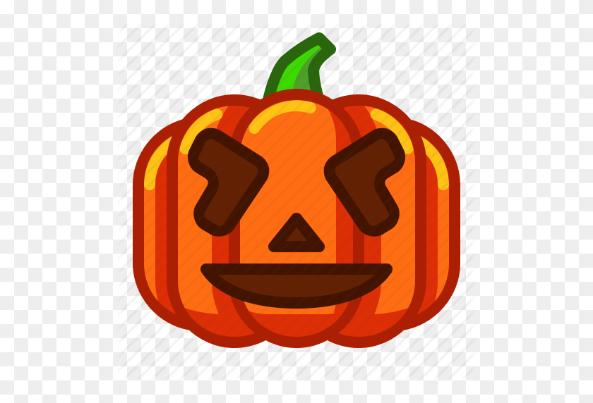512x512 Emoji, Emoticon, Divertido, Halloween, Linterna, Calabaza, Icono Espeluznante - Calabaza Emoji Png