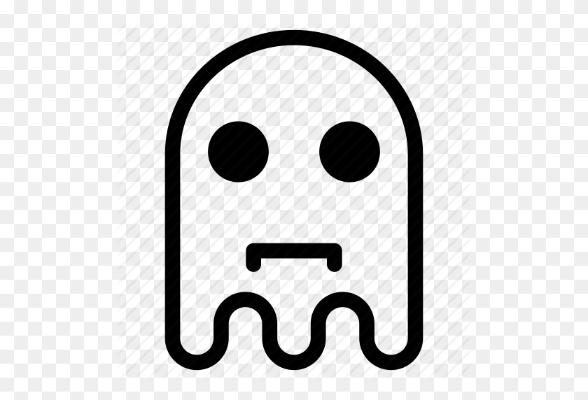 512x512 Emoji, Emoticon, Ghost, Sad Icon - Ghost Emoji PNG