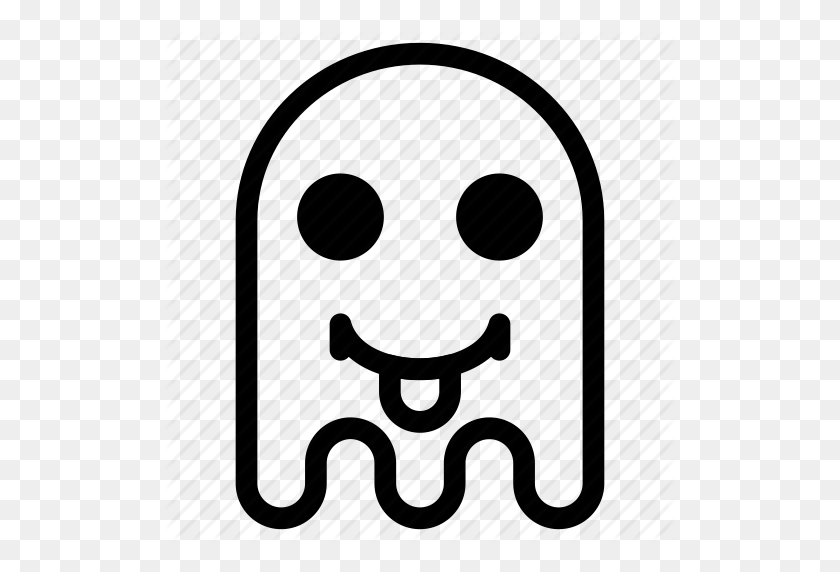 512x512 Emoji, Emoticon, Ghost, Tongue Icon - Ghost Emoji PNG