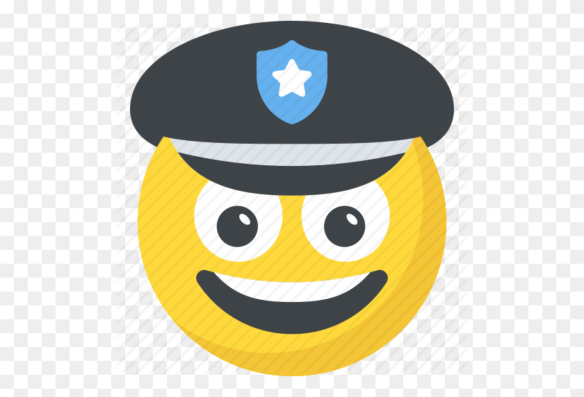 512x512 Emoji, Emoticon, Sonriendo, Riendo, Icono De Oficial De Policía - Emoji Riendo Png