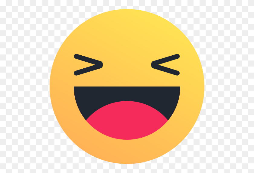 512x512 Emoji, Emoticon, Feliz, Alegría, Risa, Reacción, Icono De Sonrisa - Reacción Png