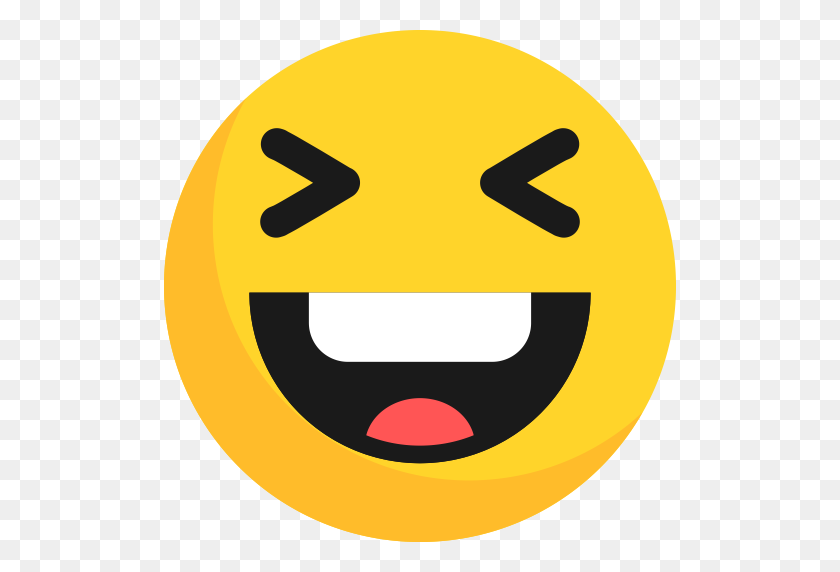 512x512 Emoji, Emoticon, Happy, Laugh Icon - Laugh Emoji PNG
