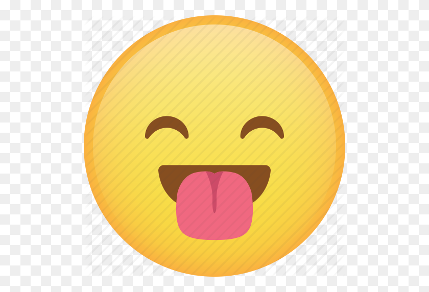 512x512 Emoji, Emoticon, Happy, Laugh, Smiley, Tongue Icon - Tongue Emoji PNG