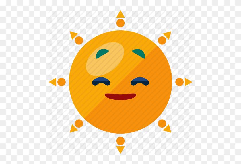 512x512 Emoji, Emoticon, Calor, Smiley, Verano, Icono De Sol - Sol Emoji Png