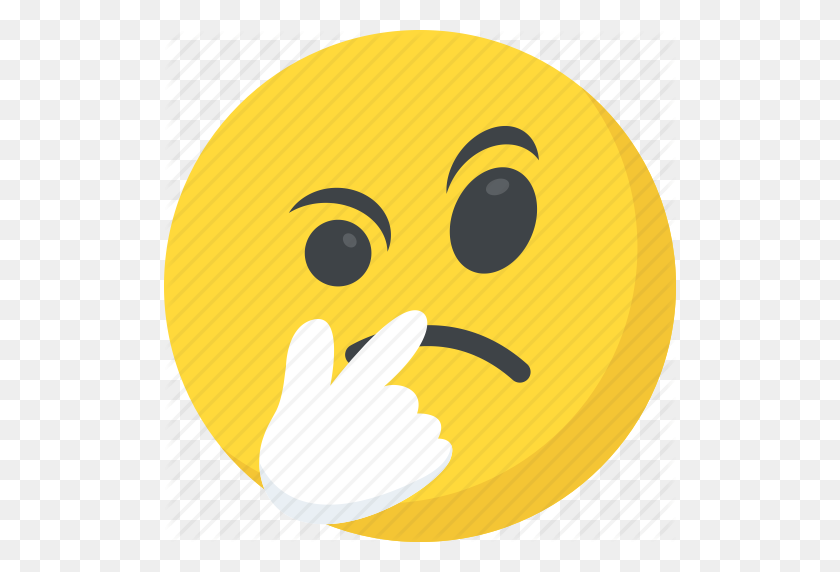 512x512 Emoji, Emoticon, Pondering, Suspecting, Thinking Face Icon - Thinking Face PNG