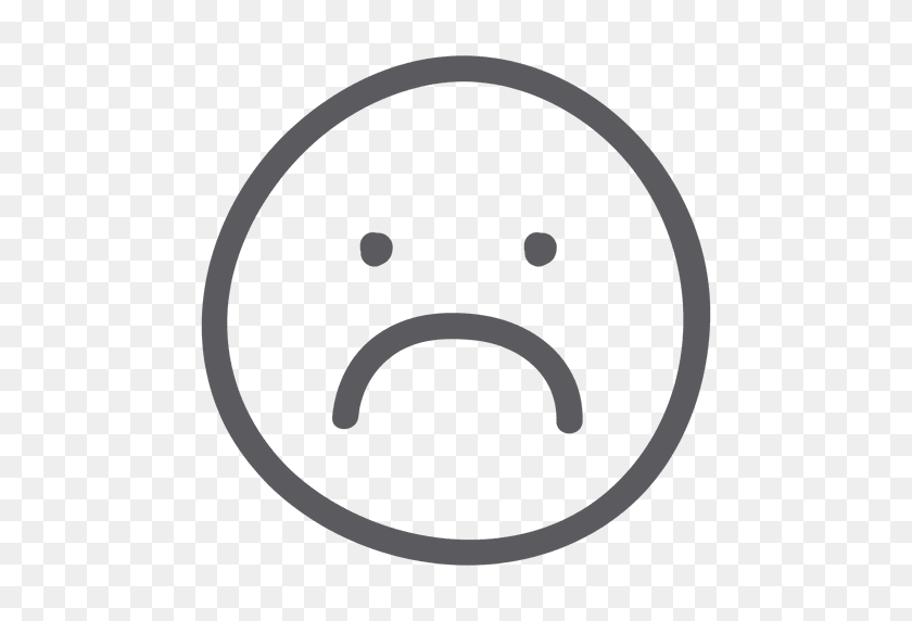 512x512 Emoji Emoticon Sad Face - Sad Face Emoji PNG