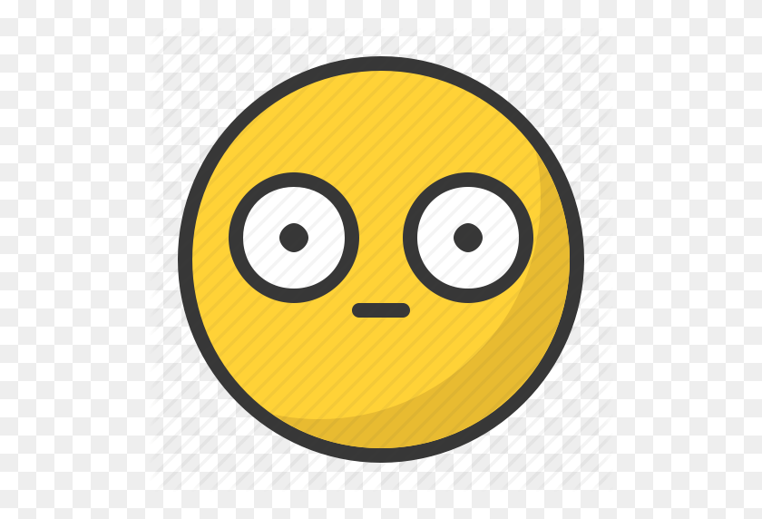 512x512 Emoji, Смайлик, Испуганный, Застенчивый, Удивленный Значок - Испуганный Смайлик Png
