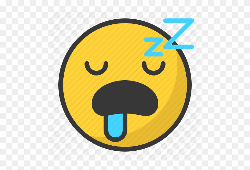 512x512 Emoji, Смайлик, Сон, Сонный, Усталый Значок - Смайлик Сна Png