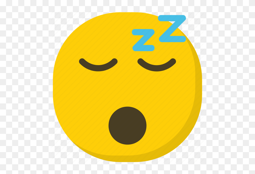512x512 Emoji, Emoticon, Cara Dormida, Ronquidos, Icono De Cara Zzz - Emoji Dormido Png