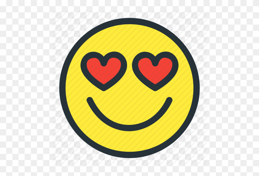 512x512 Emoji, Emoticons, Face, Heart, Love, Lovely, Smiley Icon - Love Emoji PNG