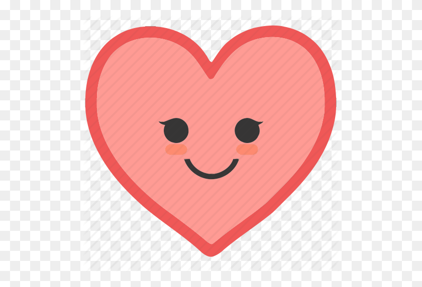 512x512 Emoji, Emoticons, Face, Heart, Shapes, Smile, Smiley Icon - Pink Heart Emoji PNG