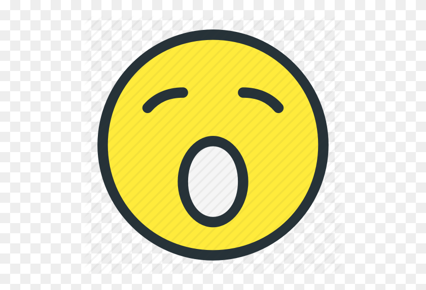 512x512 Emoji, Смайлики, Лицо, Ленивый, Шокированный, Значок Смайлика - Шок Emoji Png