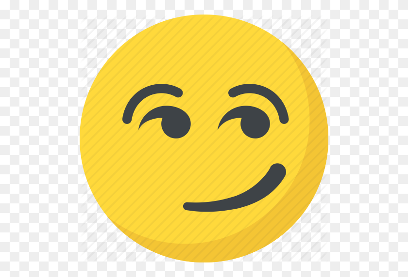 512x512 Emoji, Смайлики, Смайлик, Ухмыляющееся Лицо, Удивленный Значок - Smirk Emoji Png